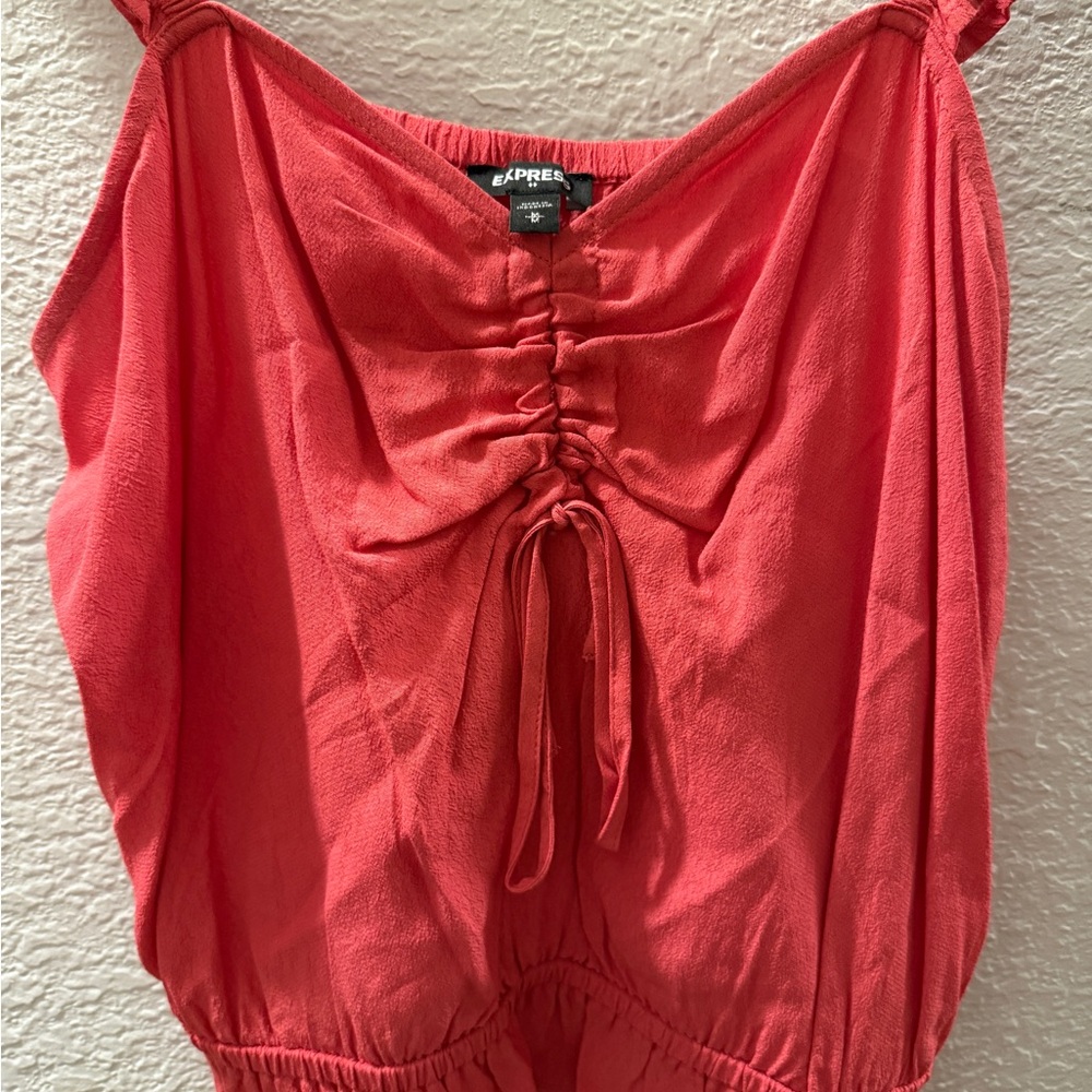 Express Coral Ruffled Camisole - Picture 2 of 4